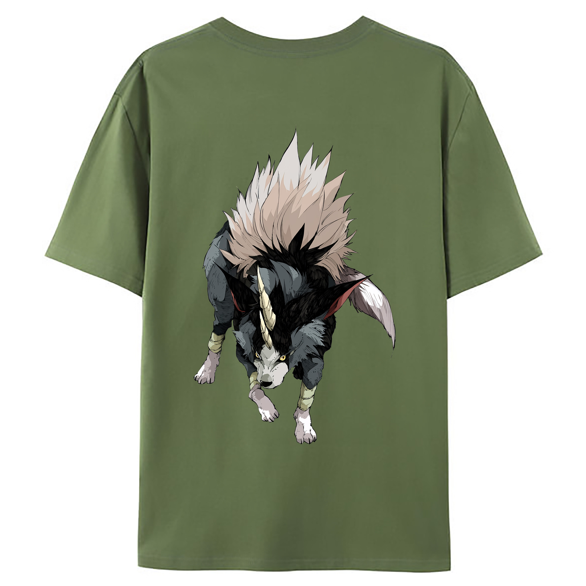 （画像用） 転スラ Regarding Reincarnated to Slime 綿100％ メンズ半袖Tシャツ（バックプリント） 通気性